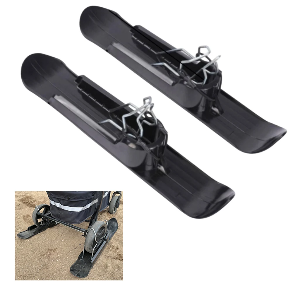 Snow Skis Plate Training Sled For Golf Carts Strollers Balanced Bike Scooter For Skiing Practice Sledding Entertainment Cycling