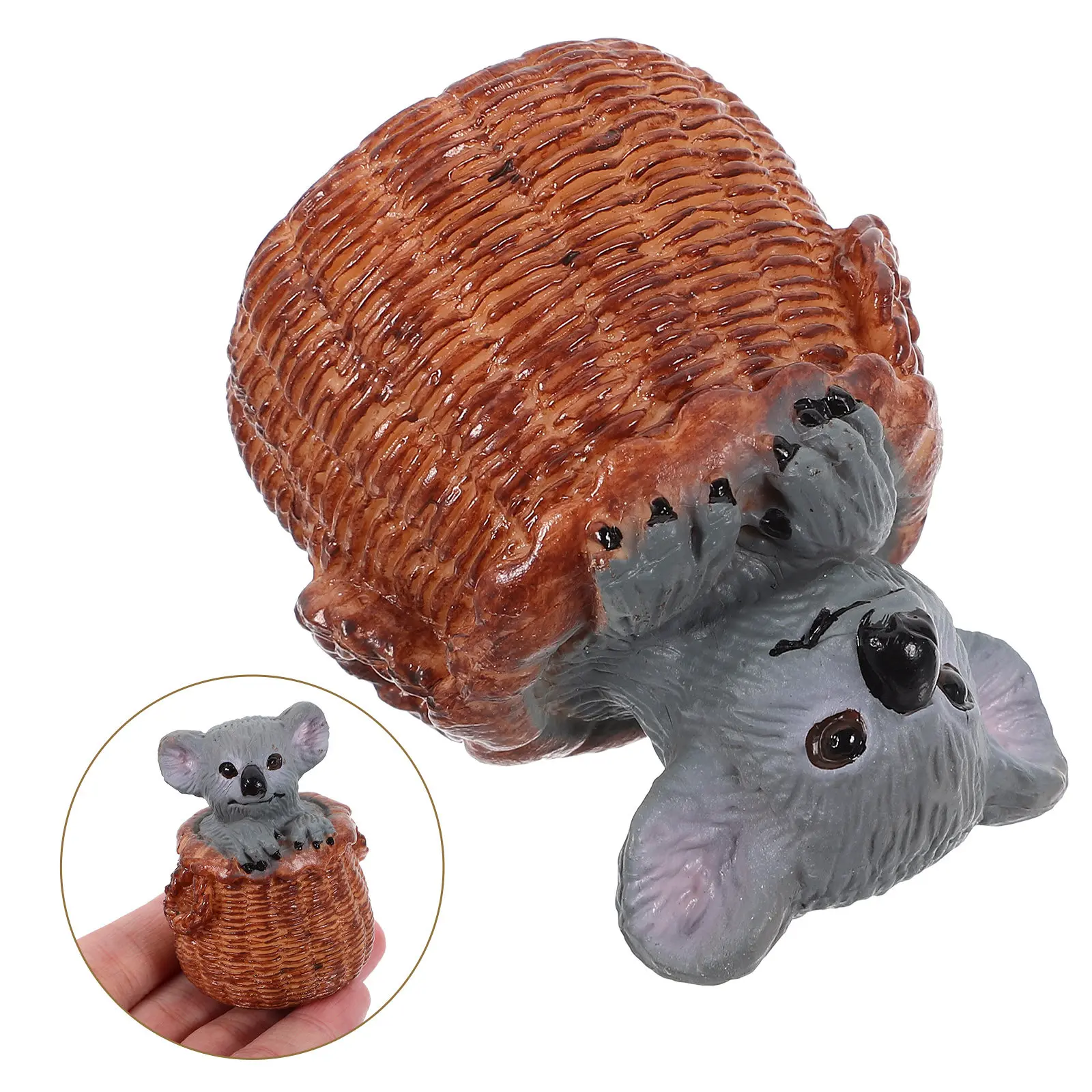

Simulation Koala Cute Decor Delicate Compact Koala Ornament Desktop Garden Courtyard Plastic Adorable Miniature Realistic Animal