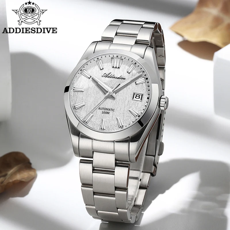 

ADDIESDIVE Men's Automatic Watch Sapphire Glass NH35A Mechanical Wristwatch 100m Waterproof Super Luminous Steel Luxury Watches