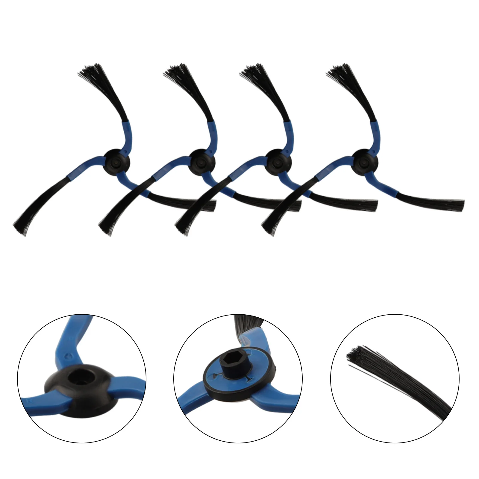 Эффективная чистка с боковыми щетками 4 шт. для пылесосов Samsung Navibot SR8750 SR8855 VR10F71 SR8895 Эффективная чистка с боковыми щетками 4 шт. для пылесосов Samsung Navibot SR8750 SR8855 VR10F71 SR8895