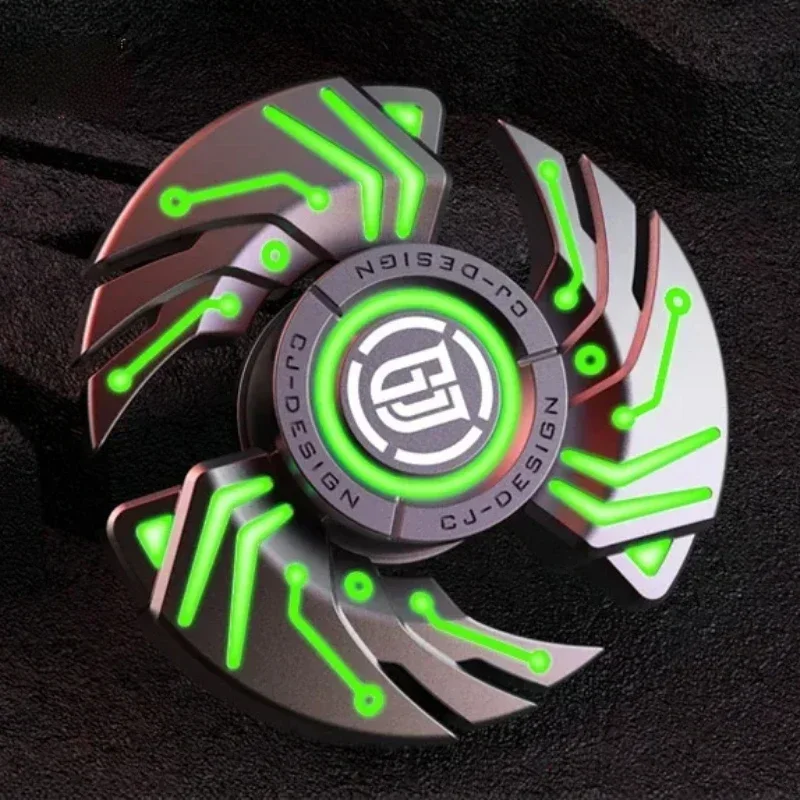 Maniglia Fidget Spinner Metallo Luminoso Trottola Punta Giroscopio EDC Giocattolo Antistress Anti Ansia Ansiedad Agitarsi giocattoli ADHD