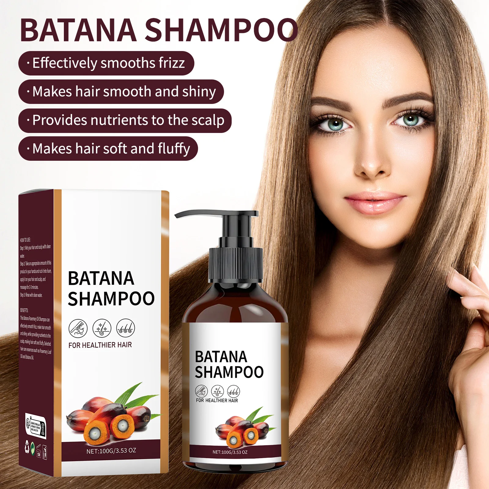 Shampoo de óleo de batana 100m - Hair Care Keratin Shampoo avaliação e preço
