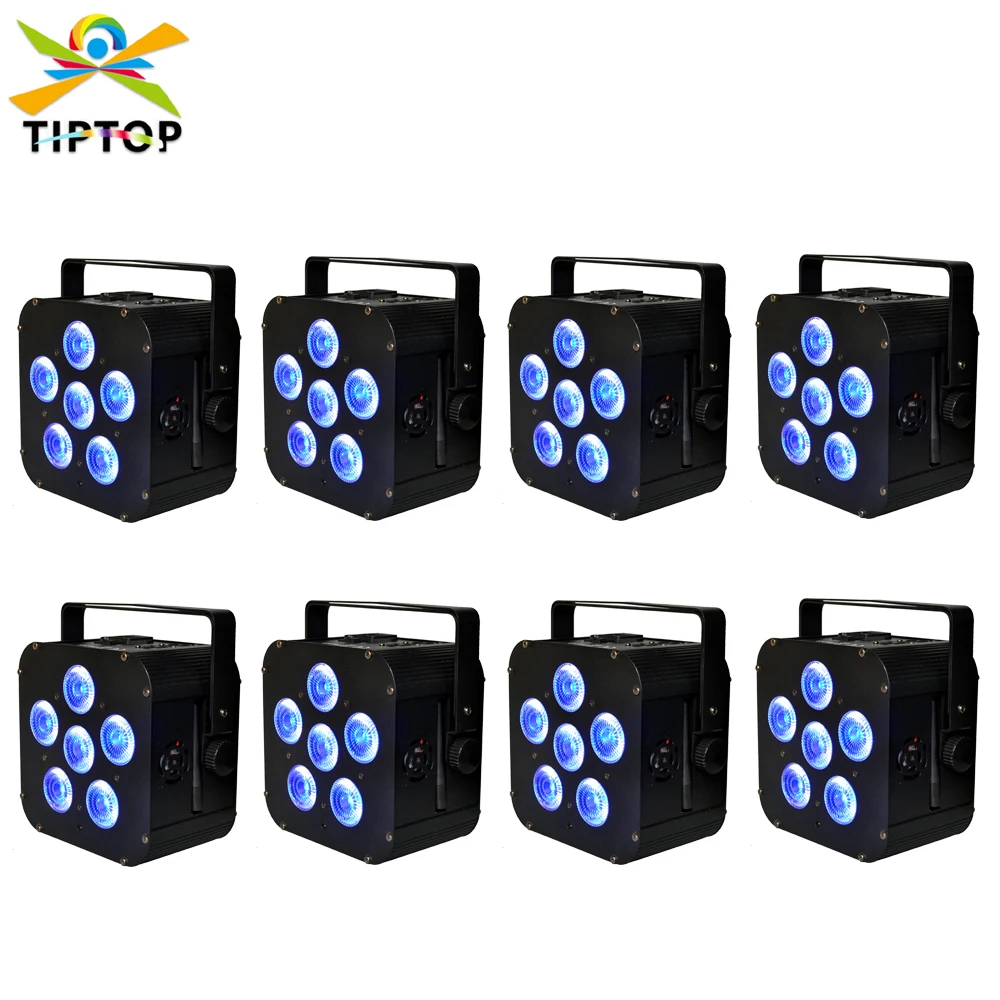 Guangzhou Uplighting 8 Pack 6x18W Par Wedding Disco Light RGBWAP 6IN1 Freedom Par Wireless Led Christmas DMX Smart Light