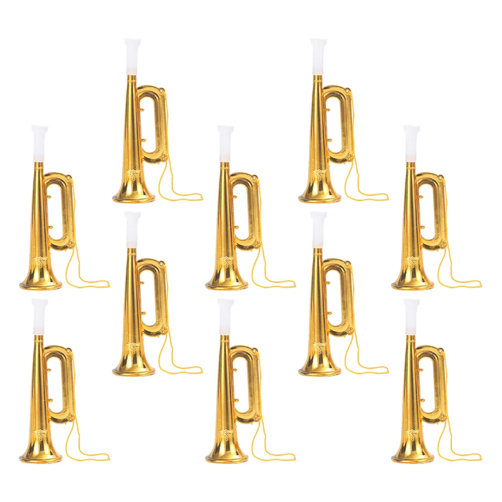 10 Pcs Concert Trumpet for Children Musical Instrument Fan Trumpets Toys Stage Performance Tool Cheering Prop