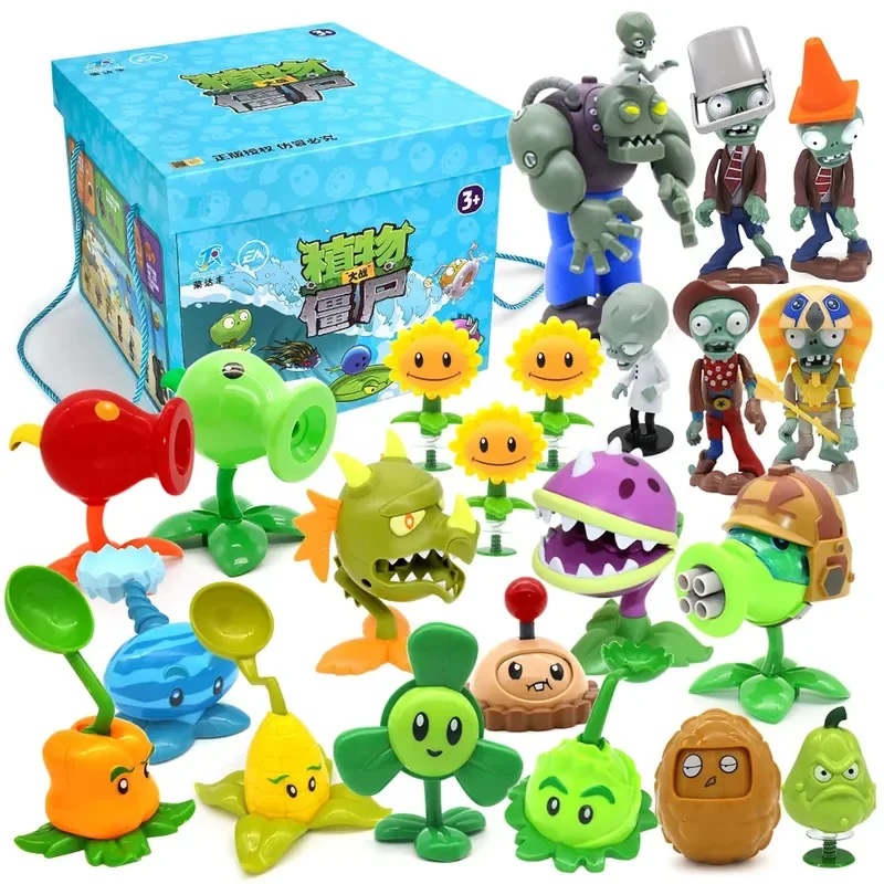 

Plants Vs. Zombies 2 Full Set Action Figures - Pea Shooter Toy For Boys Birthday With Game Map Children'S Dolls Model Gift