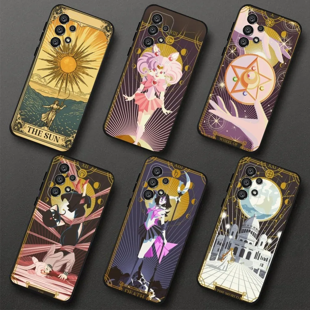 

Tarot Sailor Moon Phone Case For Samsung Galaxy A20,A21s,A22,A31,A32,A52,A53,A72,73,A80,A91 Soft Black Cover