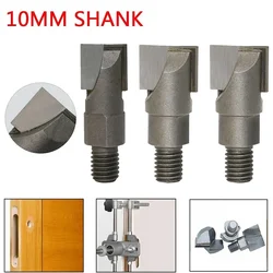 Wooden Door Slotter Key Hole Drill Bit Kit Lock Mortiser Slotter Jig Key Accessories 10MM Thread Woodworking Tungsten Steel Cutt