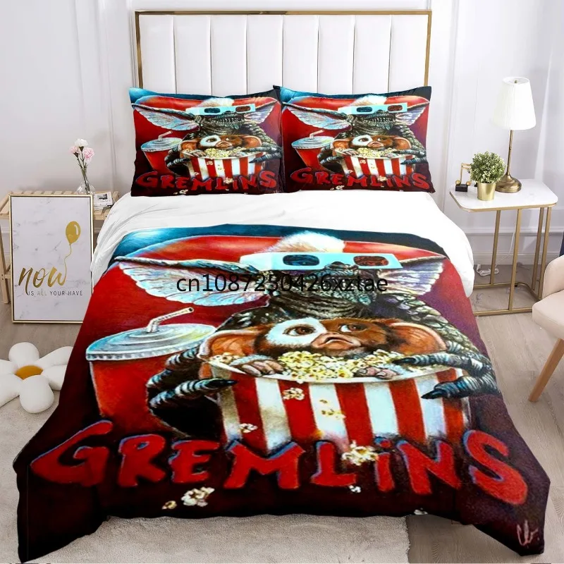 

GG-Gremlins Logo Cartoon Couette 220x240 Duvet Cover Sets Printed Bedding Set Double Queen King Size,Bettbezug