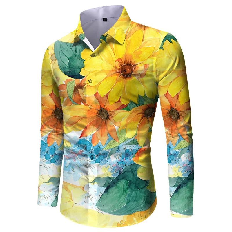 Polo de manga larga con estampado 3D para hombre, cárdigan informal, Top, primavera y otoño, novedad de 2023