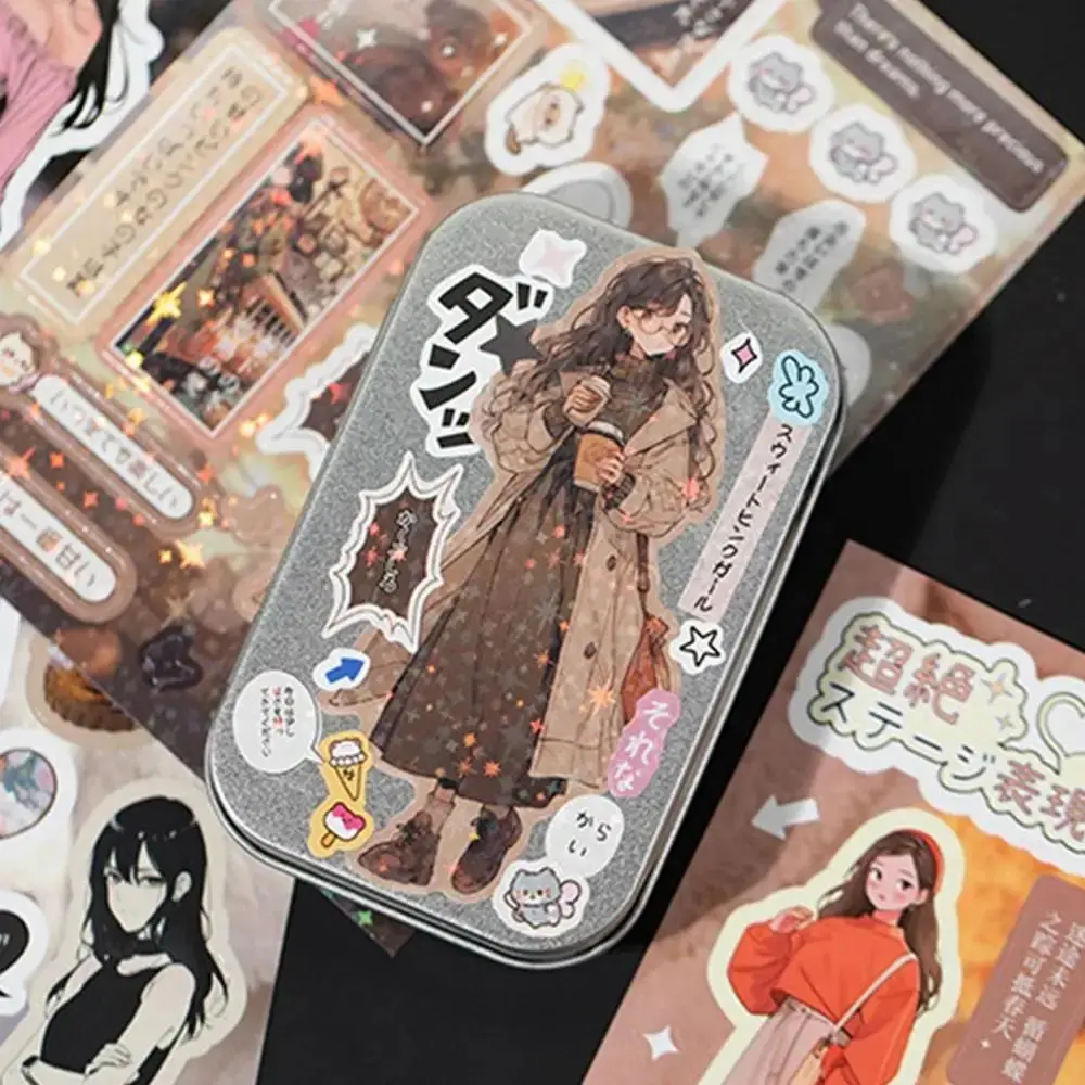 

45 листов Y2K стиль японские наклейки в стиле комиксов неповторный уникальный дизайн канцелярские наклейки водостойкий декор «сделай сам»