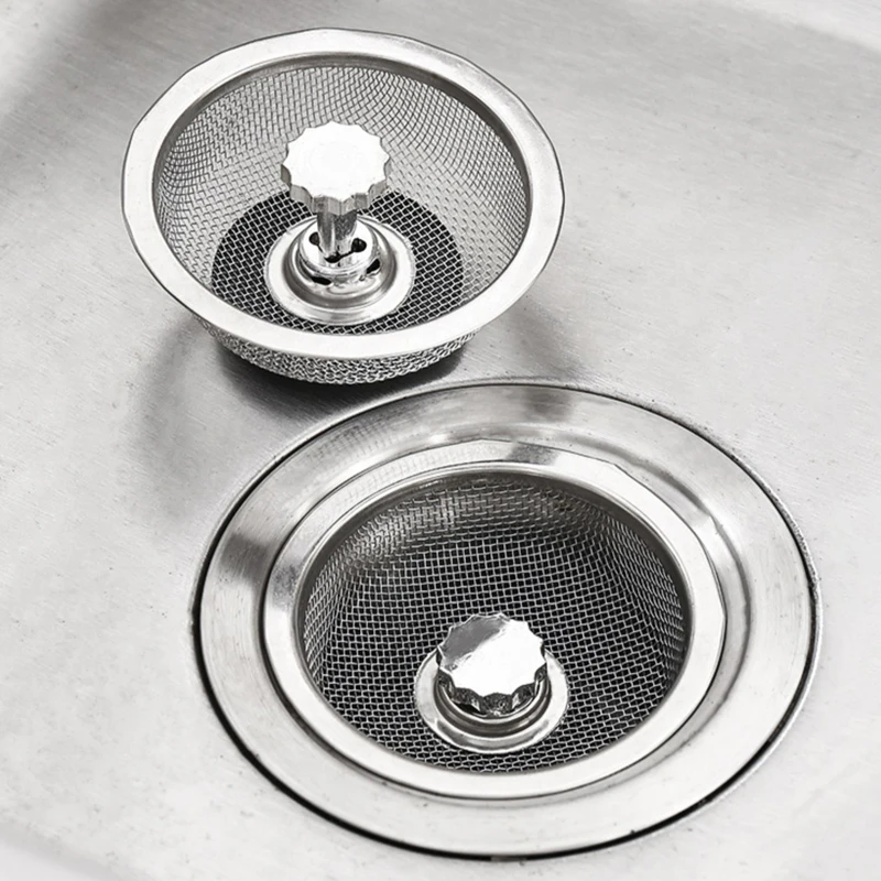 Stainless Steel Kitchen Sink Filter Anti-blocking Sink Sewer Strainers Bathroom Floor Drains Hair Catcher Waste Filters Stopper