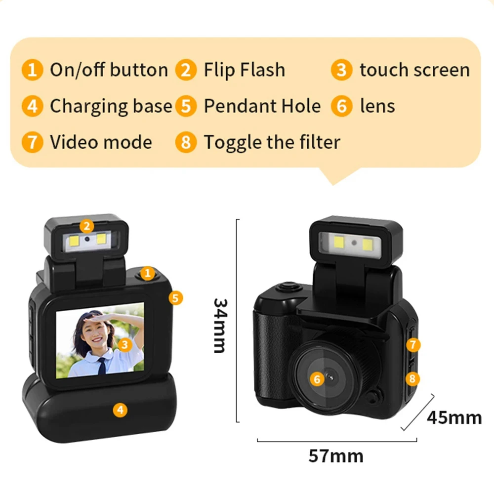 Mini Camera With Screen CMOS Indoor Home Outdoor 1080p Sports Vintage Mini Camera Video Recorder Travel Portable Camera Y4000