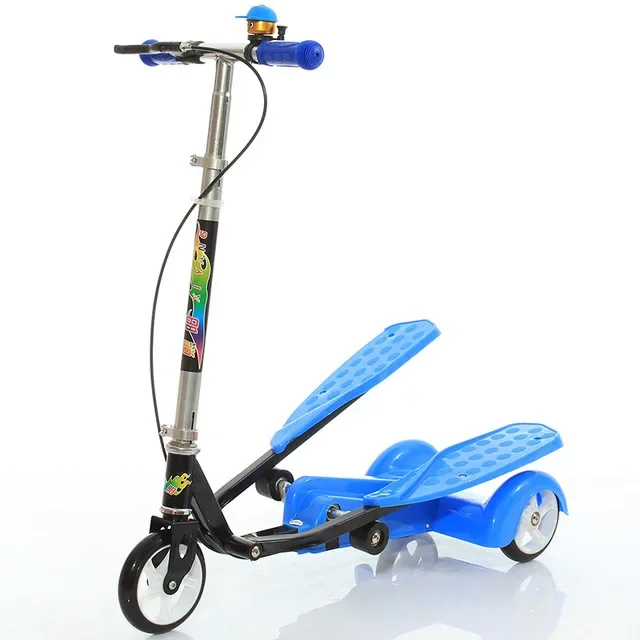 Children's Three-wheel Double-wing Pedal Folding Aluminum Alloy Foot Scooters