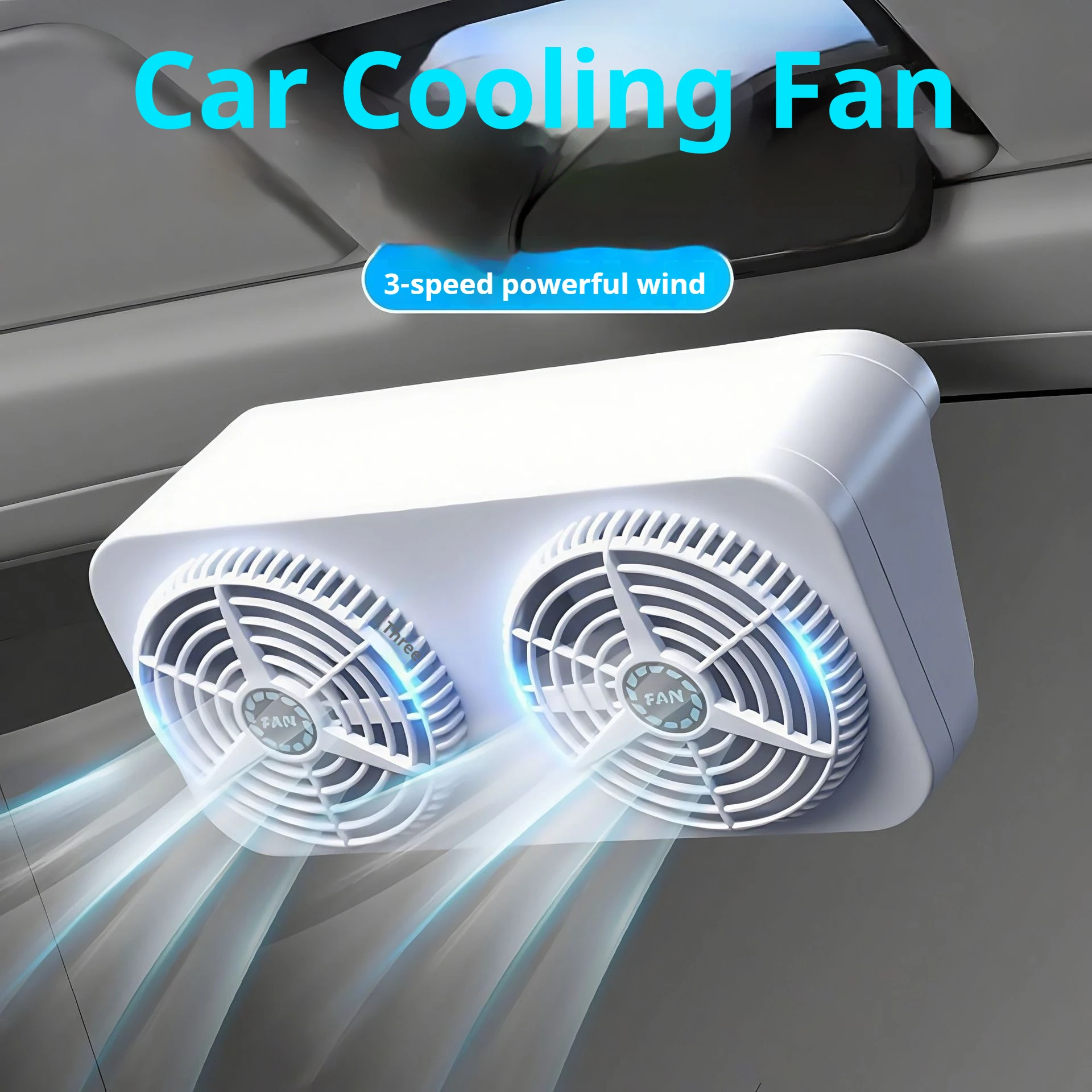 New Energy Summer Car Exhaust Fan Multi-speed Air Circulation Exhaust Hot Air Fan Home Car Dual-purpose Car Exhaust Fan