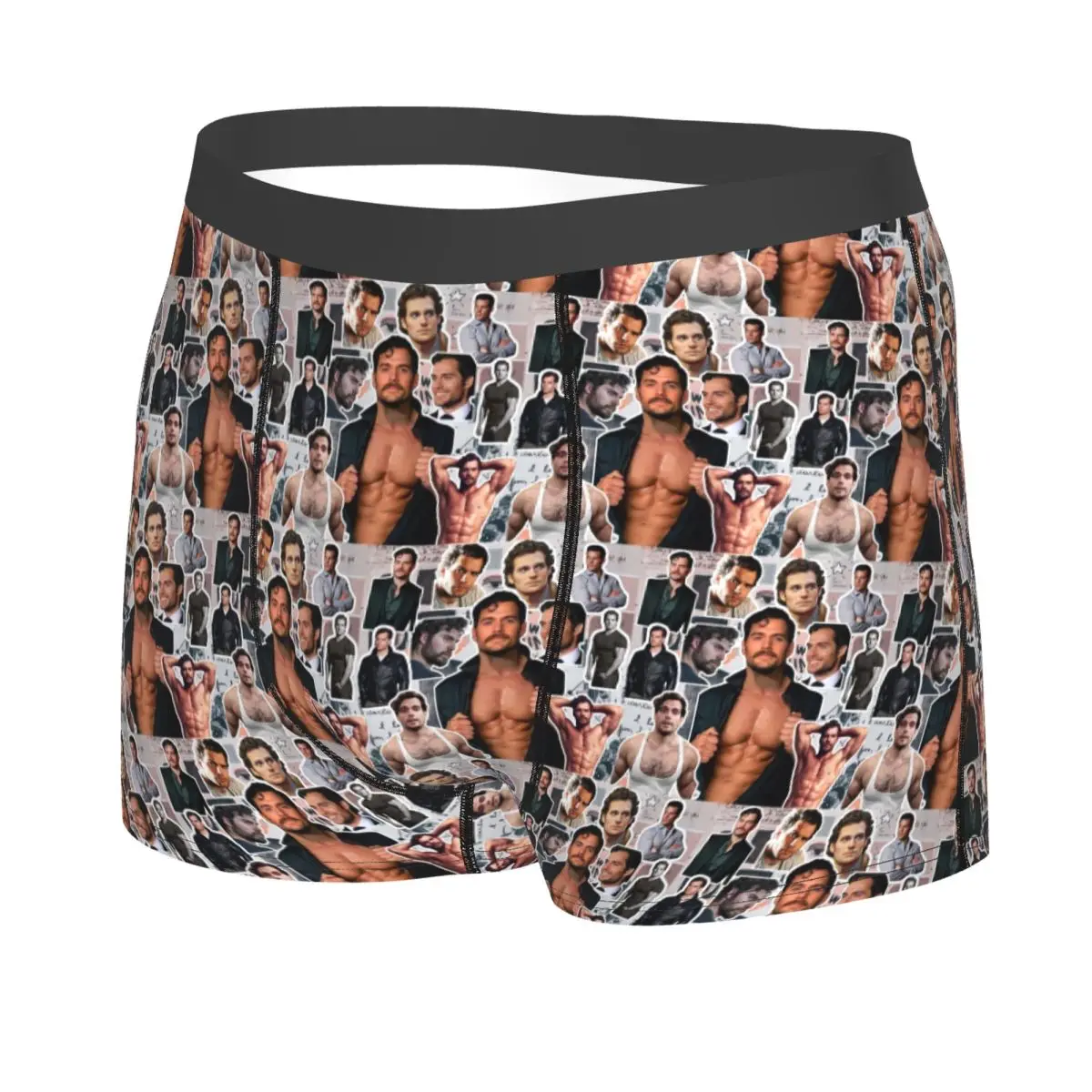 الملاكم السراويل السراويل هنري كافيل صور الكولاج سراويل الذكور ملابس داخلية جيدة التهوية ل أوم رجل صديقها هدية