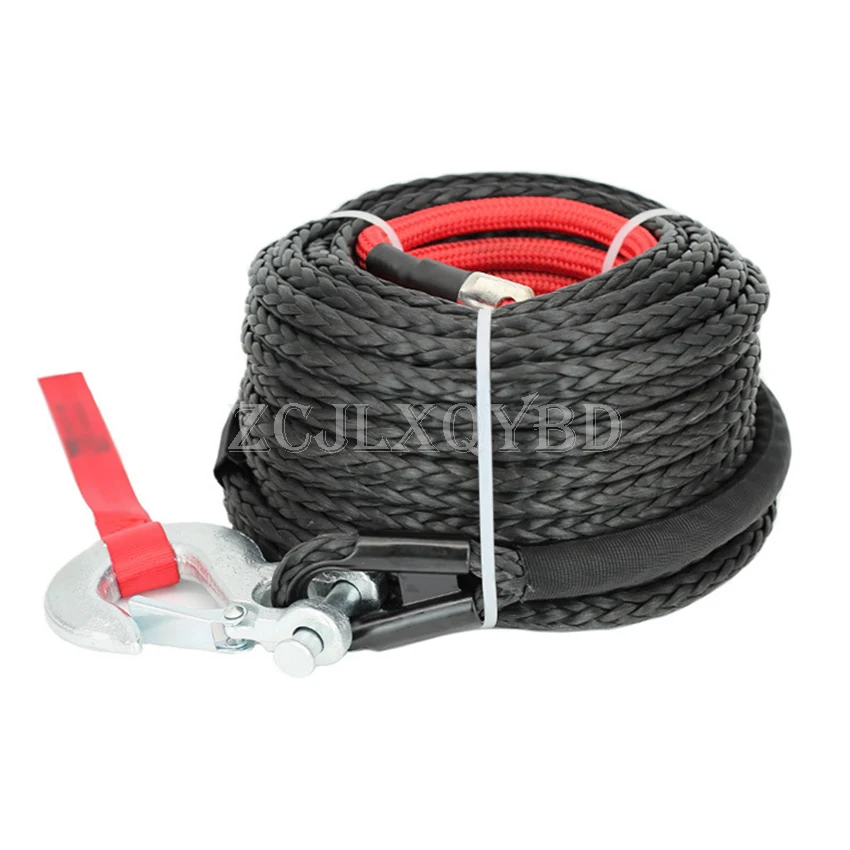 Corda sintética do guincho para o carro, Correia de reboque para reboque fora de estrada, 13mm * 25m, 12mm * 28m, força para ATV, veículo SUV