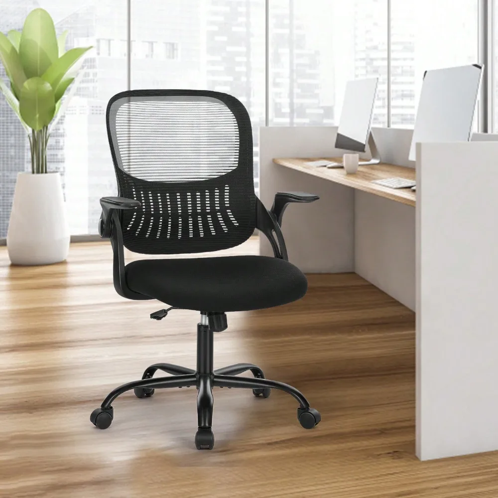 

Sweetcrispy Office Chair, Desk Chair, Ergonomic Home Office Desk Chairs, Computer Chair with Flip Up Armrests, Mesh Desk Chairs