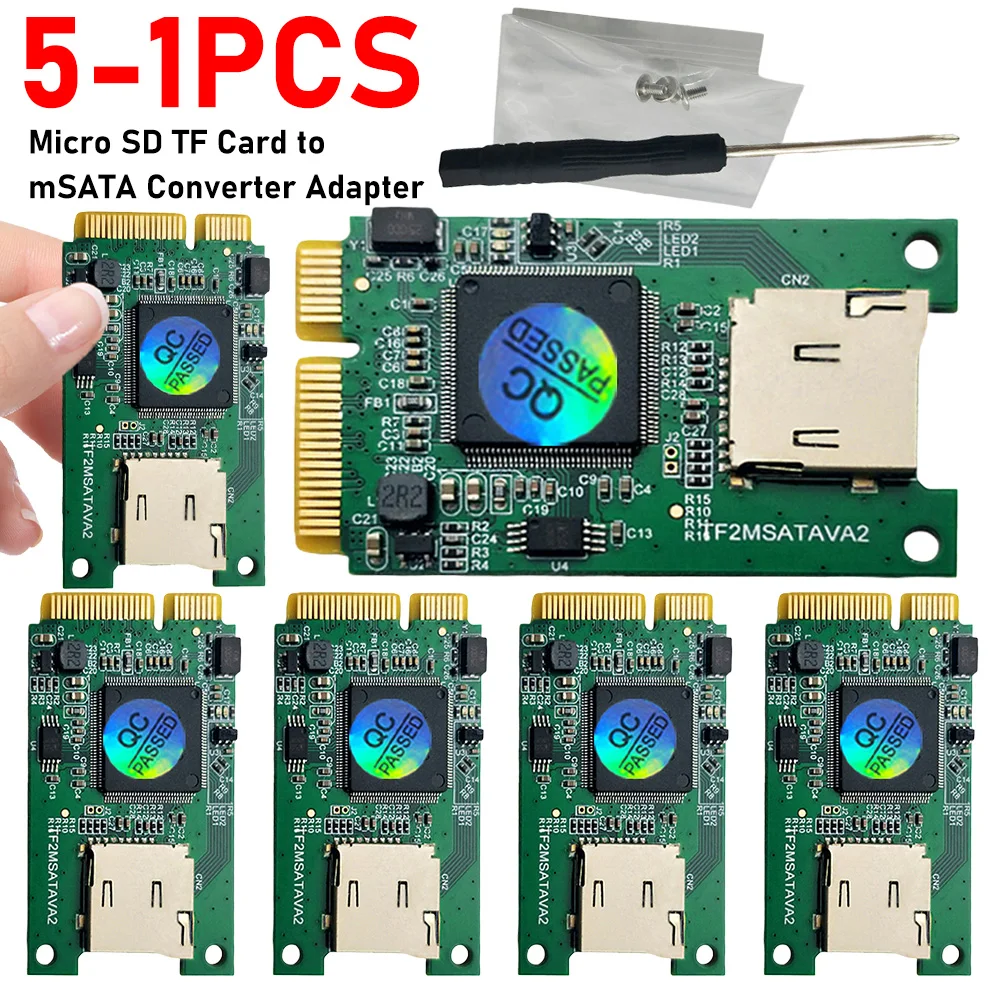 Micro SD TF Card To MSATA SSD Adapter for PC Computer Laptop Embedded Industrial Mobile SSD Micro SD TF Card To MSATA Converter