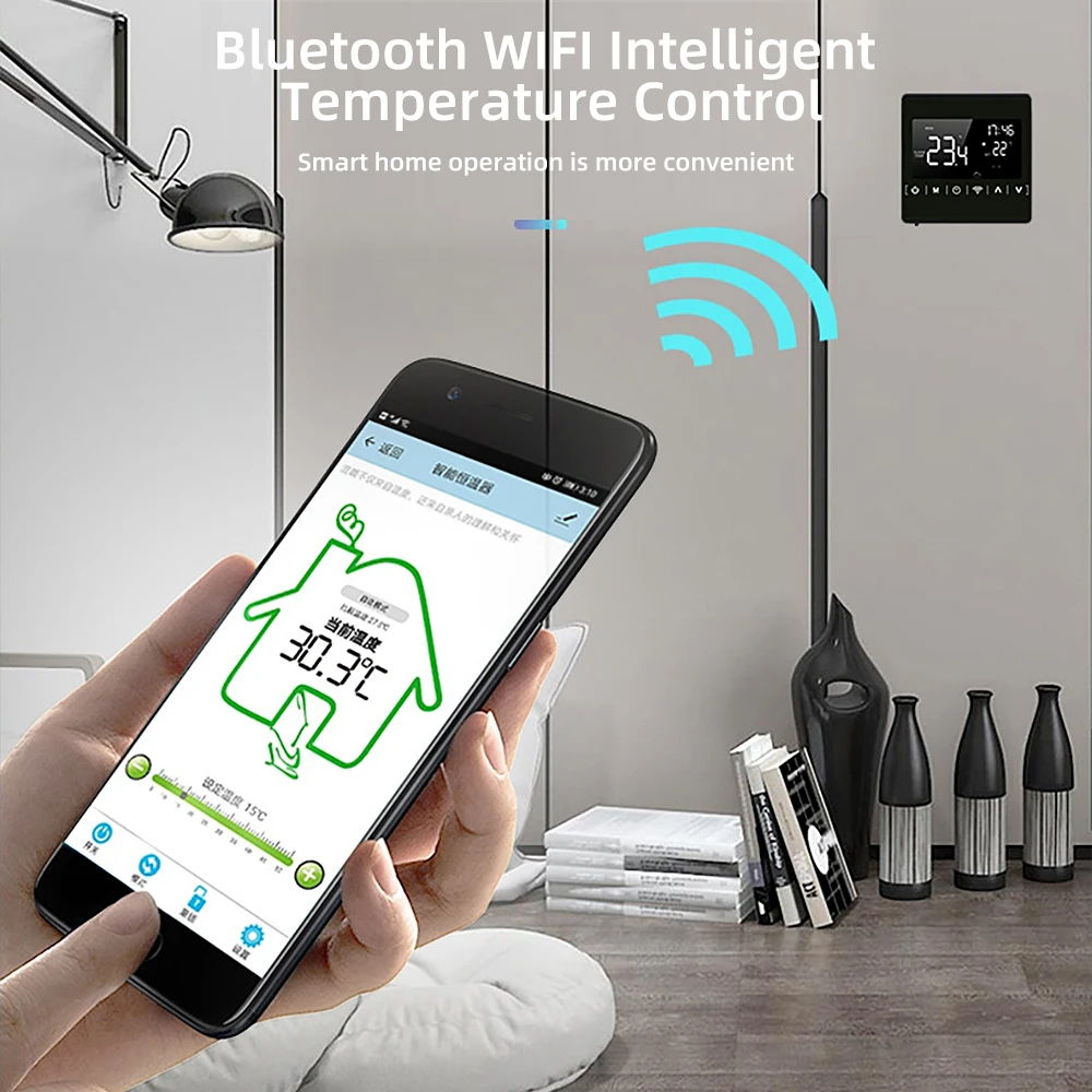 Termostato inteligente programable con pantalla LCD, controlador de suelo caliente, calefacción eléctrica, caldera de Gas y agua, Control de temperatura