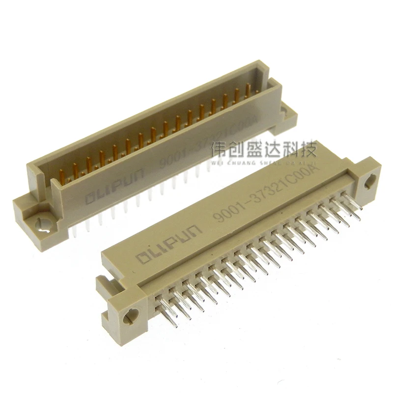 2pcs din 41612 Connector 2 Rows Plug Header Male Female Through Hole 2X16 32 Pin Pitch 2.54 mm 9001 35321 36321 37321 38321