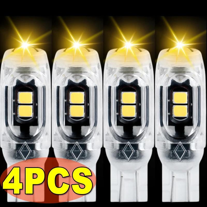 

2/4 шт., высокая яркость для освещения номерного знака, задние фонари, багажник/лампа для чтения T10 2835 3030, 5SMD, индикатор ширины, автомобильный стробоскоп