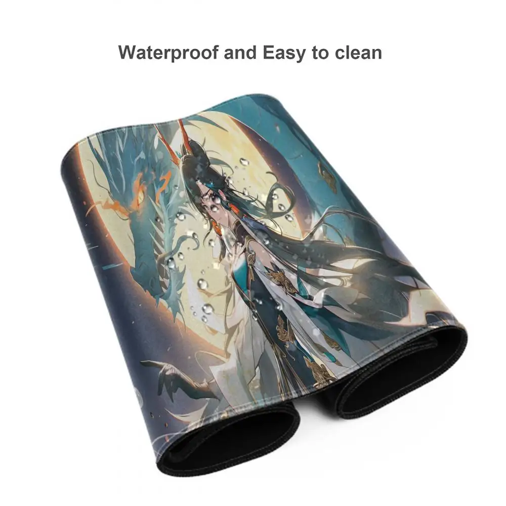 Anime Dragon Girl Mouse Pad XXL Gaming Accessories Office Gamer Keyboard Cartoon Desk Mat Non-Slip Laptop Large Rubber Mousepad