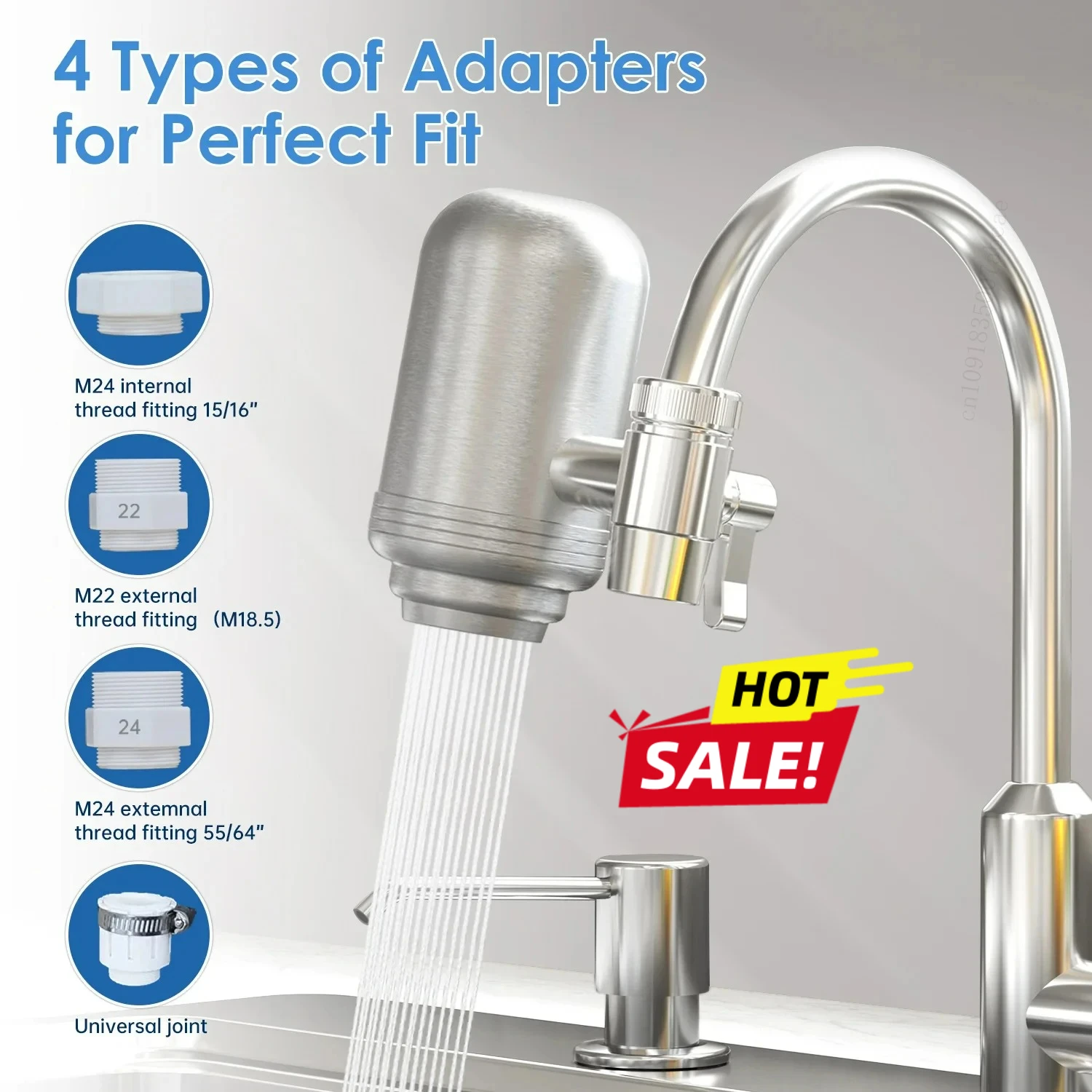 

Professional Stainless Steel Faucet Tap Water Filter Purifier System NSF Certified Reduces Lead Chlorine & Bad Taste Kitchen
