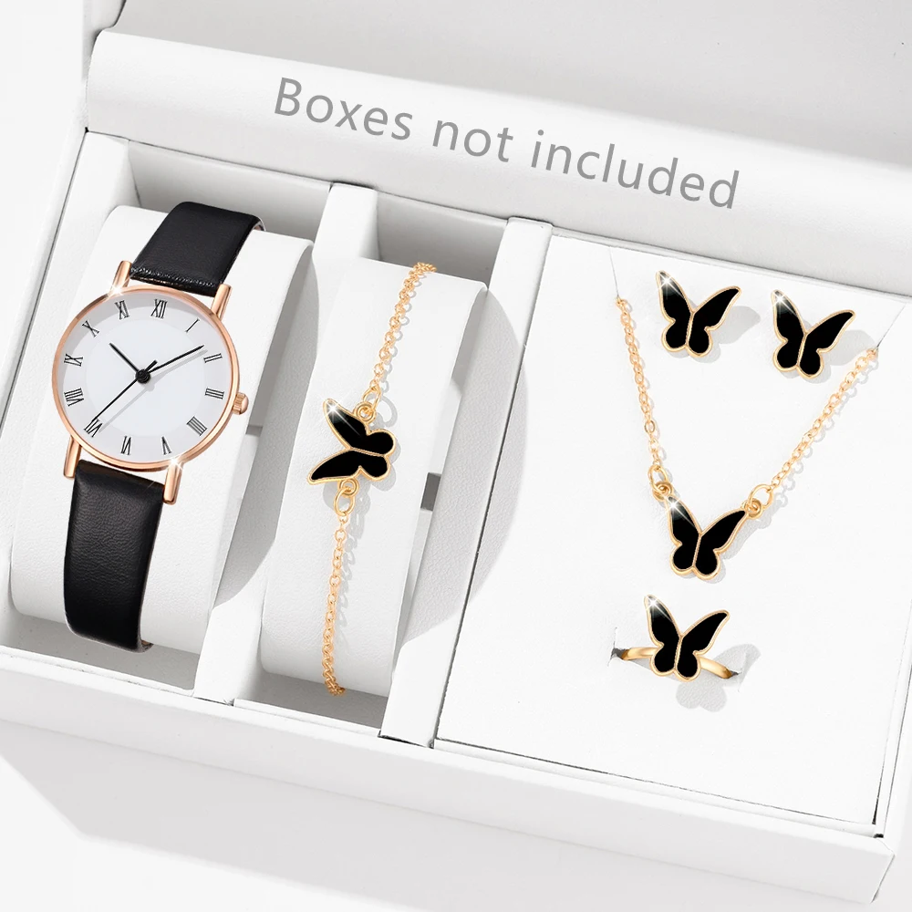 GAIETY Minimalist Style Roman Numeral Dial Watch Paired With A Casual Quartz Watch For Couples Is The Perfect Gift For Her