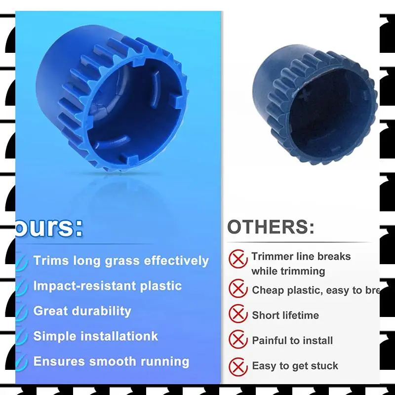 

A44U 537338701 Ручка триммера, совместимая с триммерными головками лески Husqvarna T25, ручками (упаковка из 8 шт.)