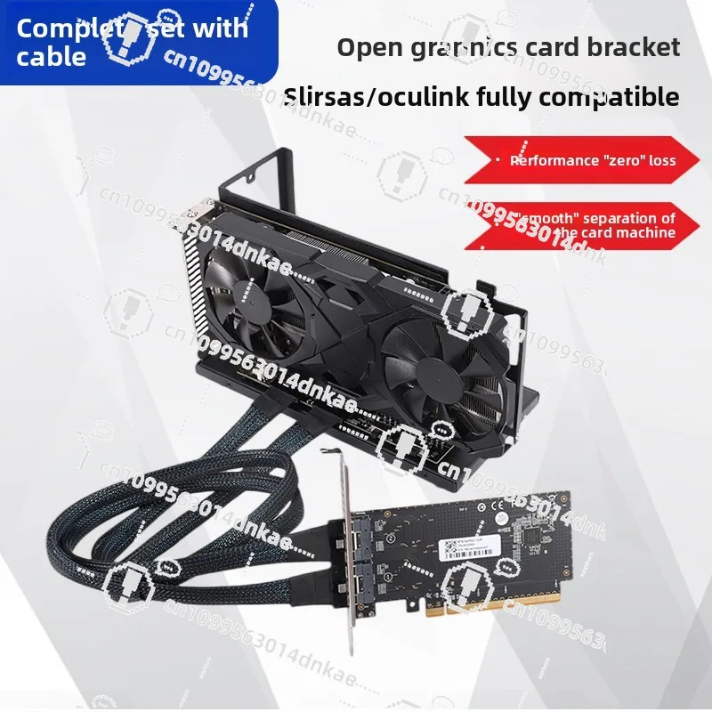 New High-performance Graphics Card with External PCIe4.0 X16 To 8654 and Then A Half-height Adapter Card