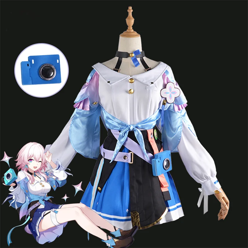 

COSLEE Game Honkai: Star Rail March 7th Lovely Girls Daily Dress Uniform Cosplay Costume Halloween Outfit Women XS-3XL New 2023