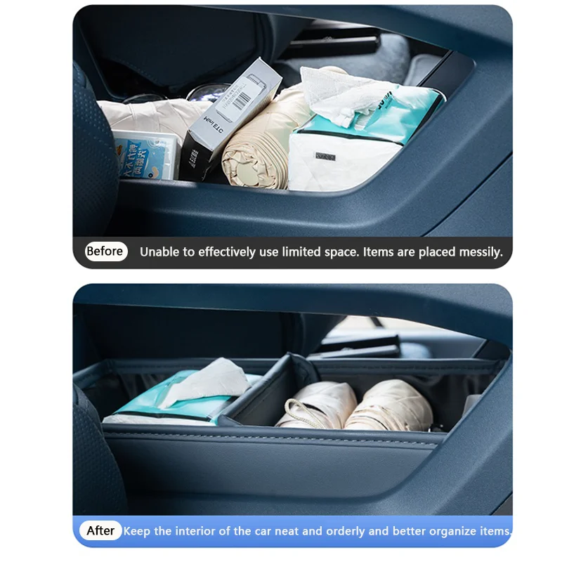 Storage Box Organizer For Under Center Console For ZEEKR 001 2024 2025 Storage Organiser Car Accessories