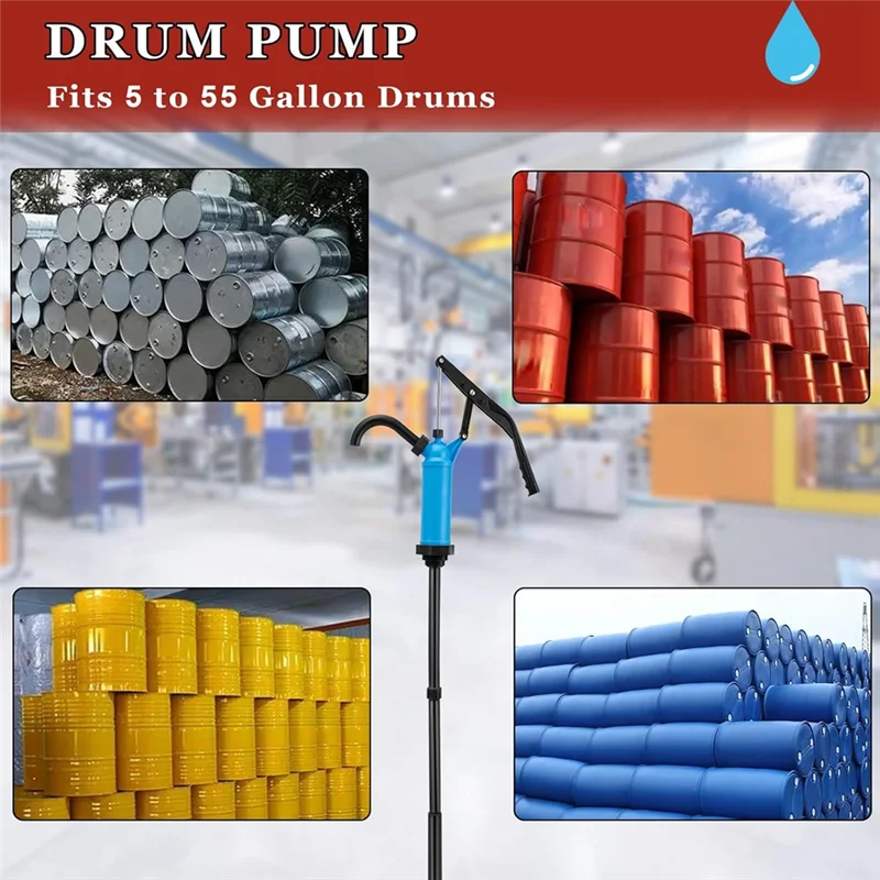 ABUG-55 Gallon Drum Pump, Lever Action Barrels Pump Fits 5-55 Gallon Drums, Water Drum Pump/Hand Drum Pump