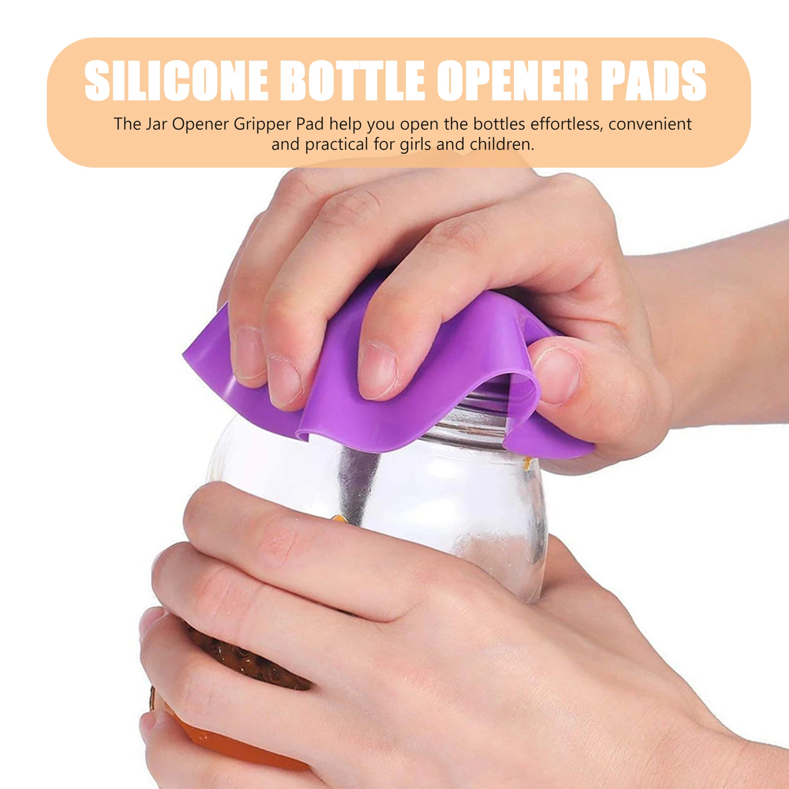 

5pcs Silicone Jar Opener Pads Multi-Use Cup Mats Wear-Resistant Non-Slip Heat-Resistant Kitchen Tools Household Supplies