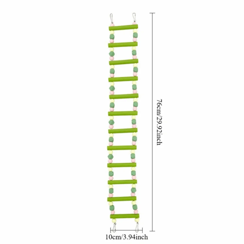 Colorful Wooden Parrot Ladder 8/10/12 Step Ladders Sturdy Bird Climbing Wear Resistant Interactive Pet Bird Steps Parakeet Use