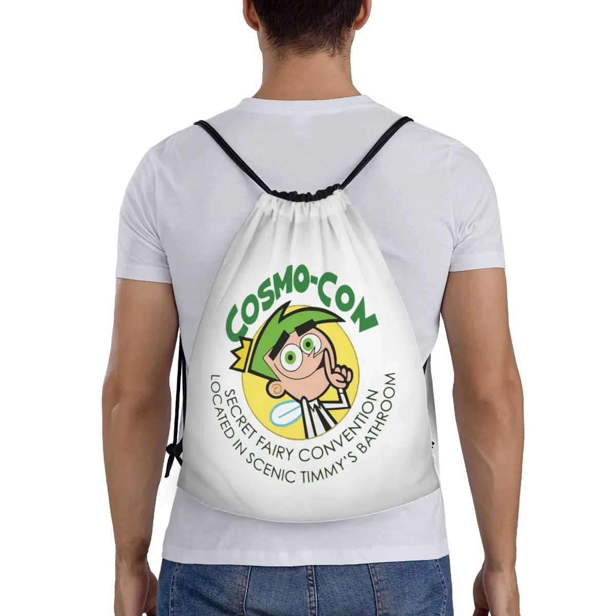 

Fairly Oddparents Cosmo Backpacks Fashion Portable Drawstring Bags Sports Bag Book Bags For Man Woman School