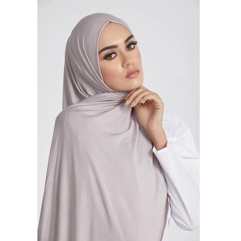 Hijab-Schal aus Modal-Baumwolljersey, langer muslimischer Schal, einfarbig, weich, Turban, Krawatte, Kopfwickel für Frauen, Afrika-Stirnband, 170 x 60 cm