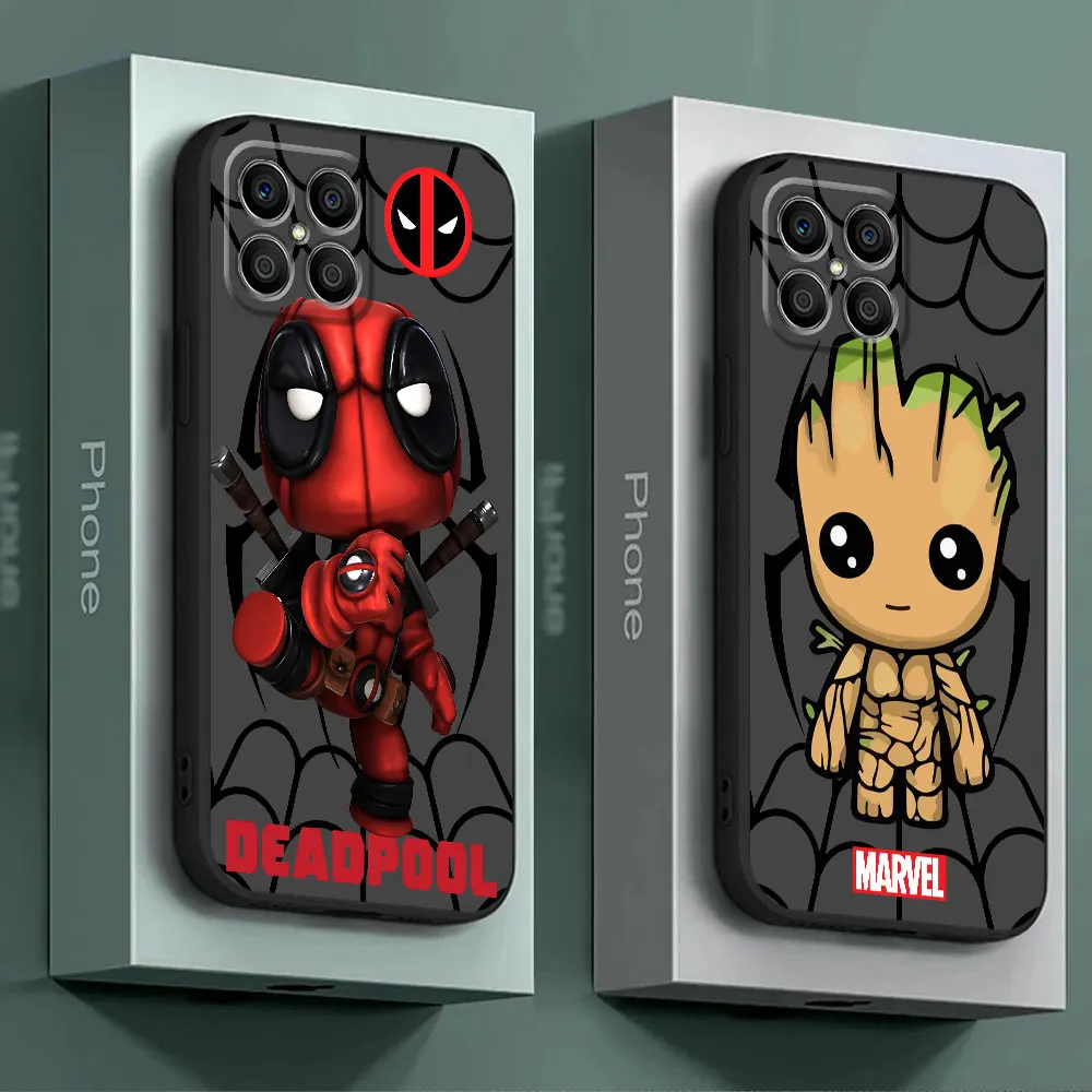 Miękkie etui na telefon TPU dla Honor 90 Pro X6a X8a Magic5 Lite X7 X9a X6 8x70x8 Magic5 Marvel Deadpool Groot Funda etui