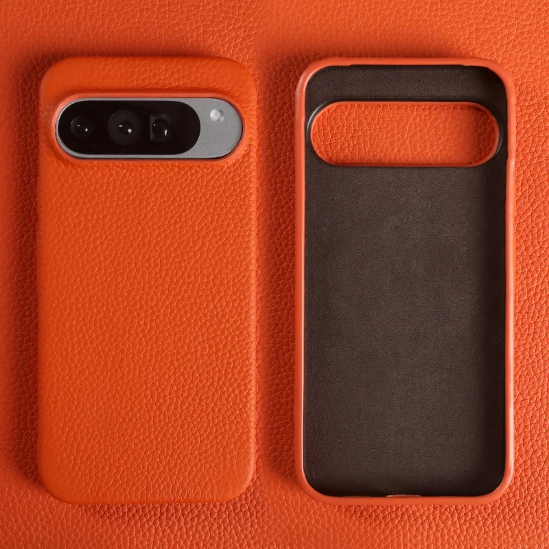 

Luxury Litchi Genuine Leather Magnetic Case For Google Pixel 10 9 8 7 9a 8a 7a Pro XL Anti-Fingerprint Shockproof Back Cover