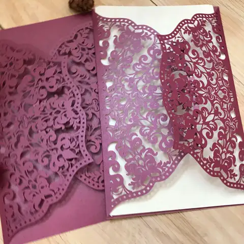 10pcs Custom Pearl Laser Cut Wedding Invitation Card,Invitation Covers,Birthday Invite Card for Party Gift Favor Decoration