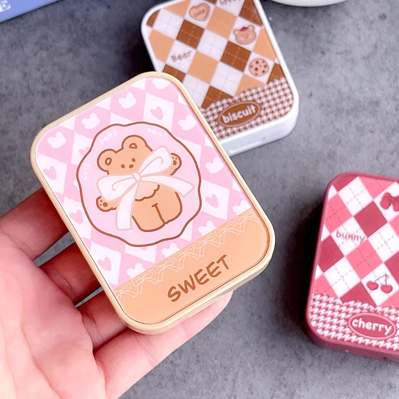 

Cute Bear Contact Lens Case Women Lovely Cosmetic Lens Container Portable Travel Set Spectacle Case Storage Lens