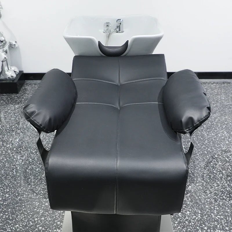 

Депозит, известная в Интернете парикмахерская, кровать для шампуня, парикмахерская, модная и минималистичная керамическая глубокая раковина, полулежащая промывка