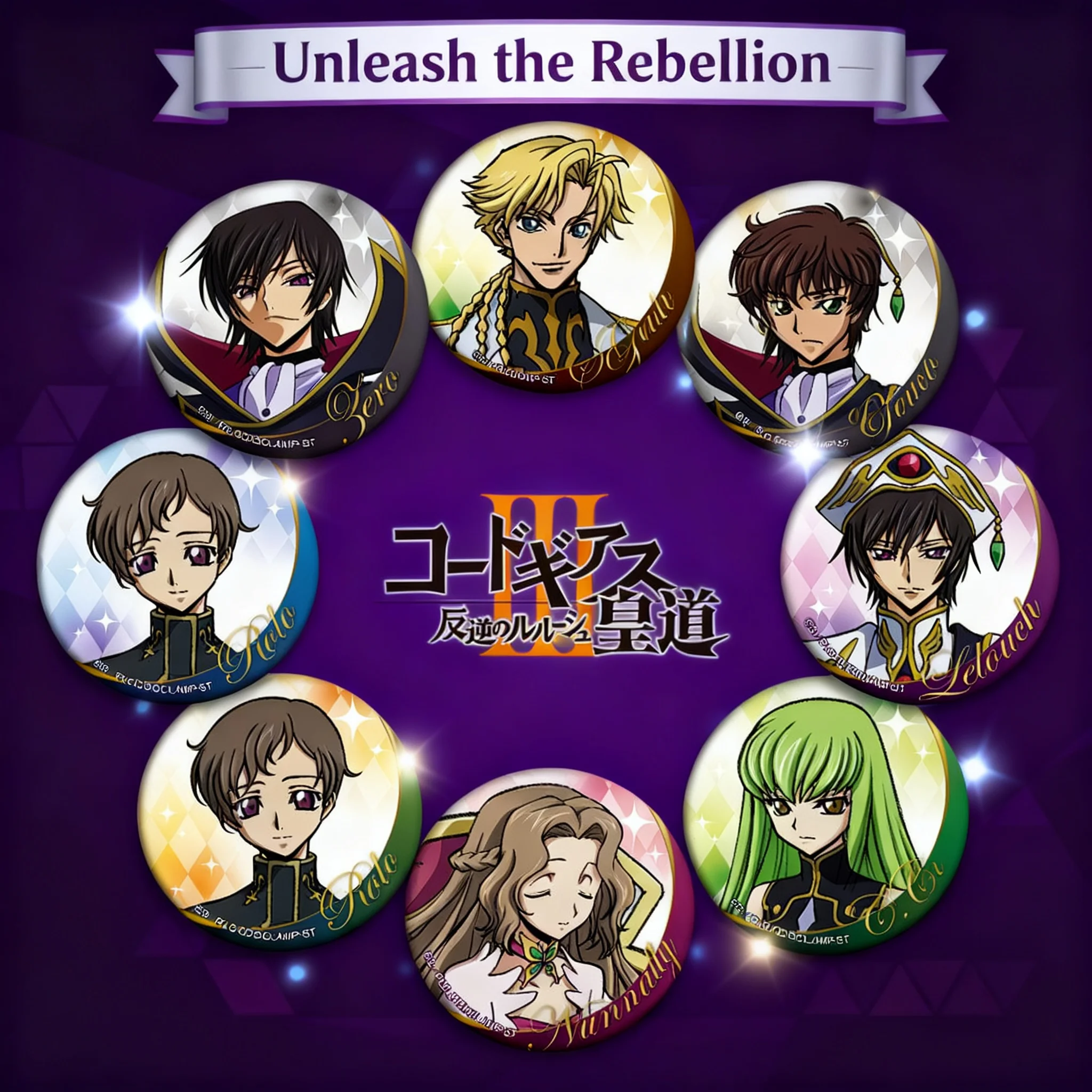 

Аниме-значок Code Geass: Восставший Лелуш, плакат, подвесной аксессуар, товары для отаку, коллекционный подарок для фанатов