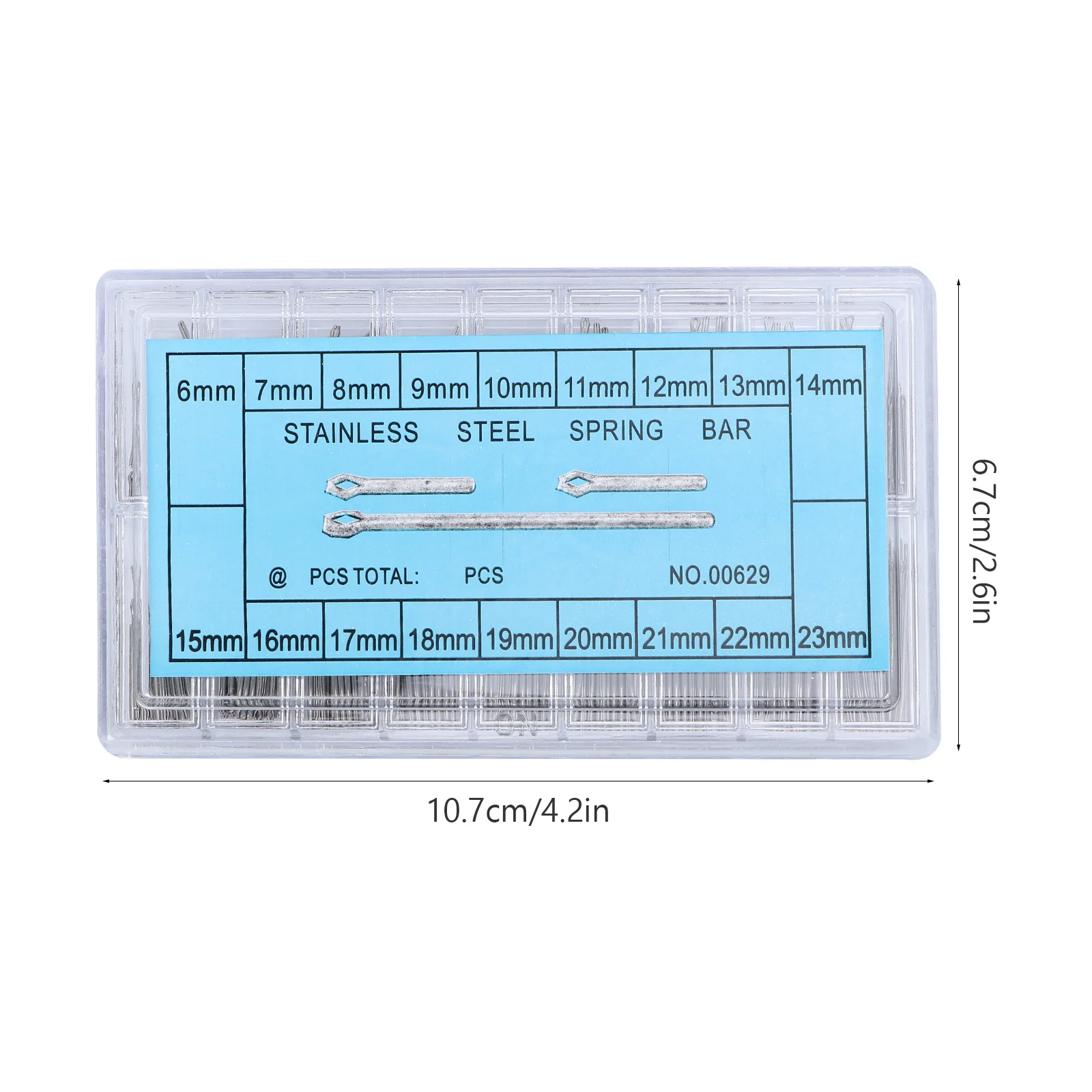 360Pcs Metal Watch Band Links Stainless Steel in 18 Sizes 6Mm-23Mm Double Shoulder Spring Bars for Watch Repair Pin Spring Bar