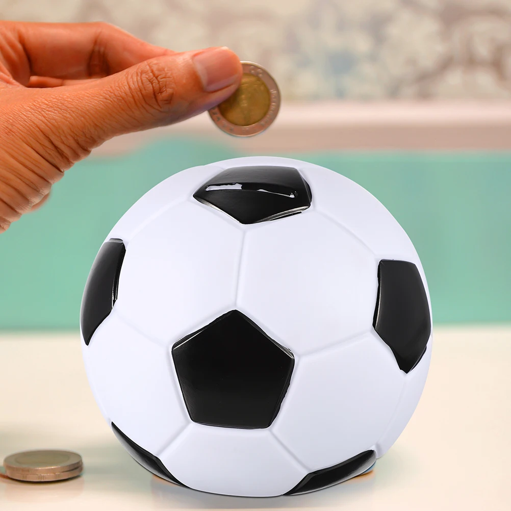 Tirelire de Football en vinyle, boîte compacte d'économie d'argent pour enfants, organisateur de pièces de monnaie, décoration de maison, tirelire pour adultes