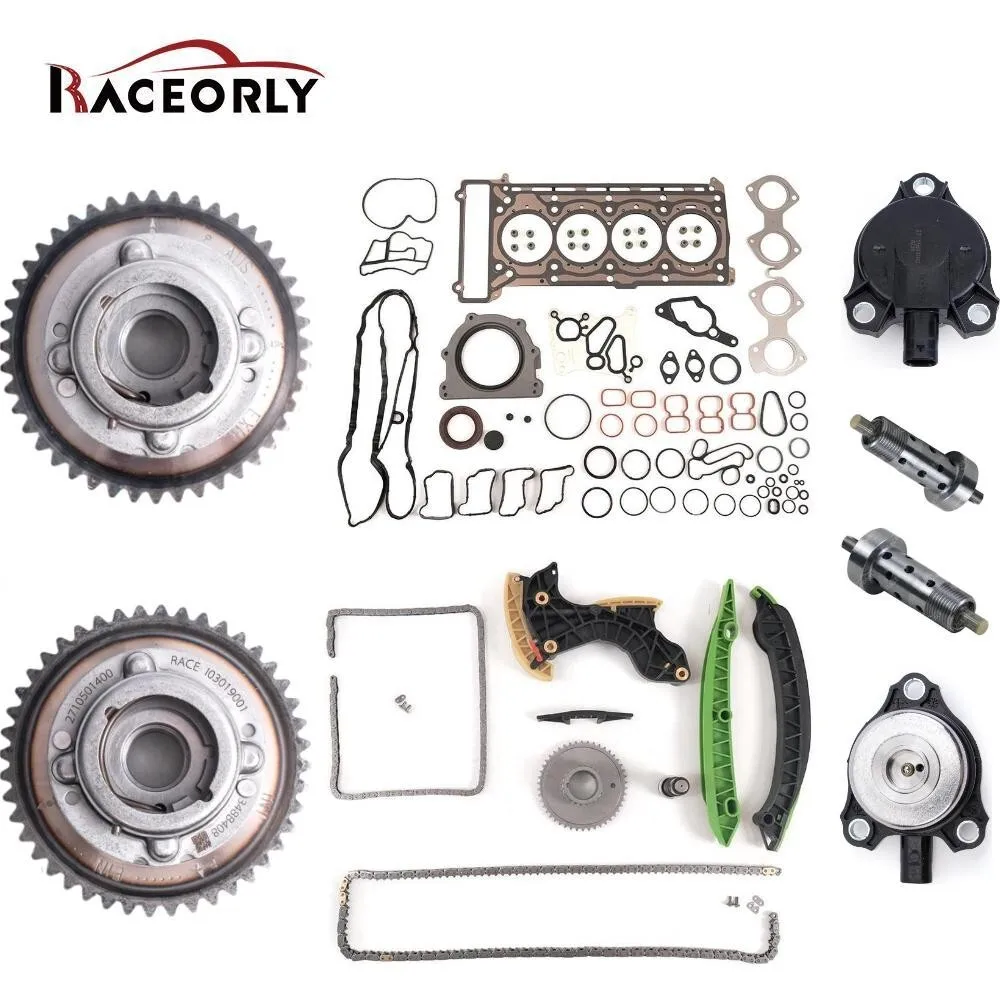 

RACEORLY Timing Chain VVT solenoid Kit For Mercedes C250 SLK250 1.8T M271 860