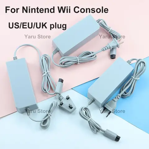 NEW For Nintend Wii Game Console AC Adapter 100-240V 12V 3.7A Home Wall Power Supply AC Charger Adapter EU US UK Plug 220cm