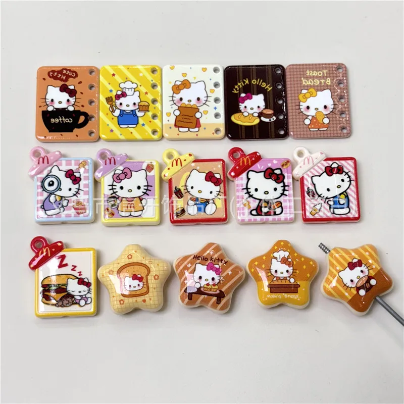 

Anime Sanrio Hello Kitty Resin Acrylic Sheet Cartoon Cute Printing Handmade DIY Jewelry Keychain Pendant Material Accessories