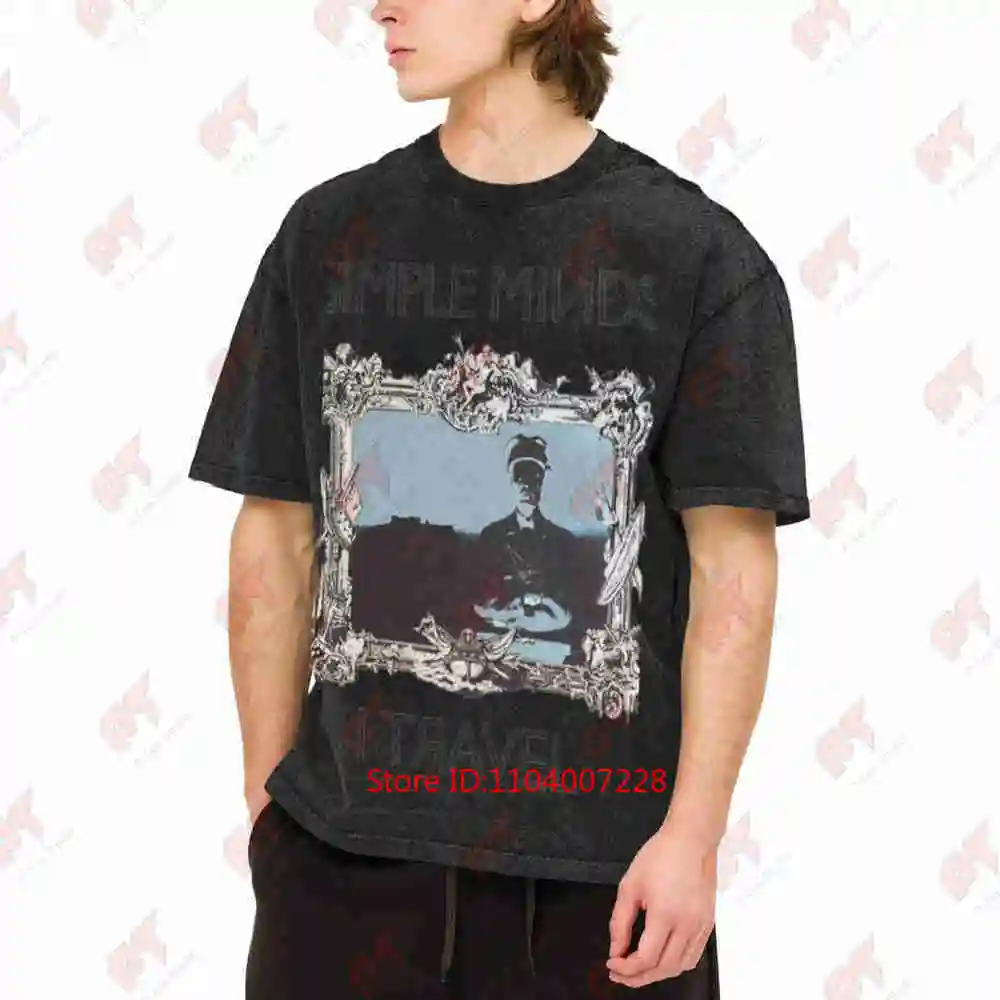 Simple Minds I Travel Vintage Washed Tee Pure Cotton T-Shirt