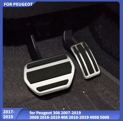 Car Styling Pads Break Accelerator Pedals Cover Fit for Peugeot 308 2007-2019 3008 2016-2019 408 2010-2019 4008 5008 AT MT Pedal